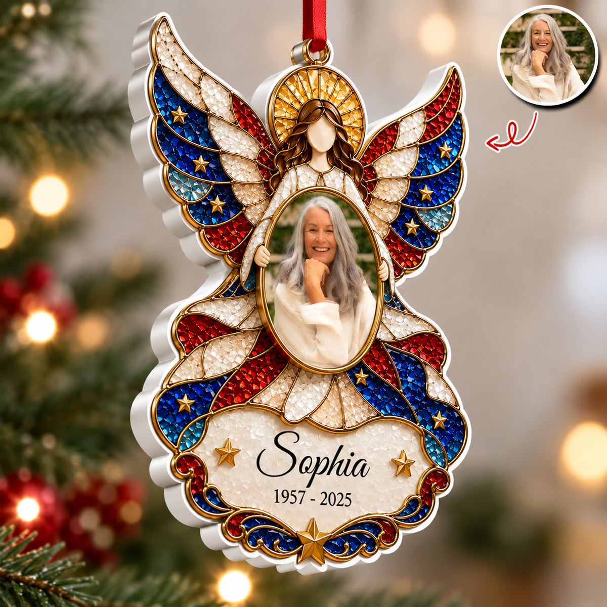 Angle Christmas Merry Christmas - Real 3D Relief Ornament