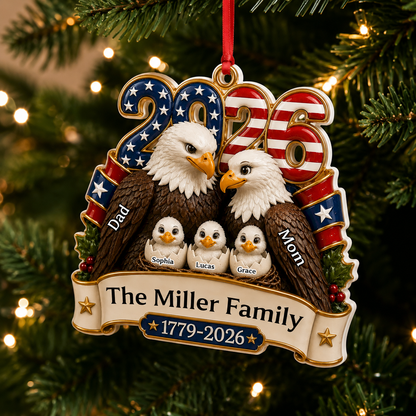 Love Anchored In Heritage And Pride 250 Years Of Freedom  - Real 3D Relief Ornament