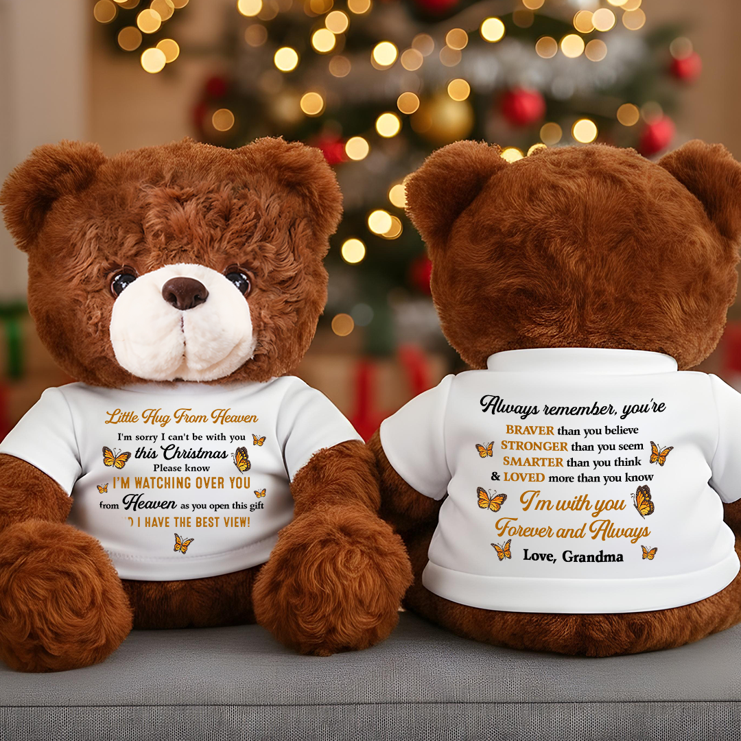 I'm Sorry I Can't Be With You This Christmas. - Personalized Custom Teddy Bear Plush