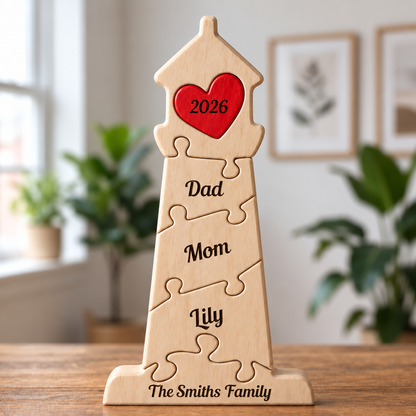 Personalized Home Puzzle - Custom Premium Wooden Name Puzzle - Christmas Gifts