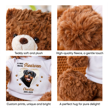 Personalized "Don't Cry For Me" memorial teddy bear plush, a comforting bereavement gift.
