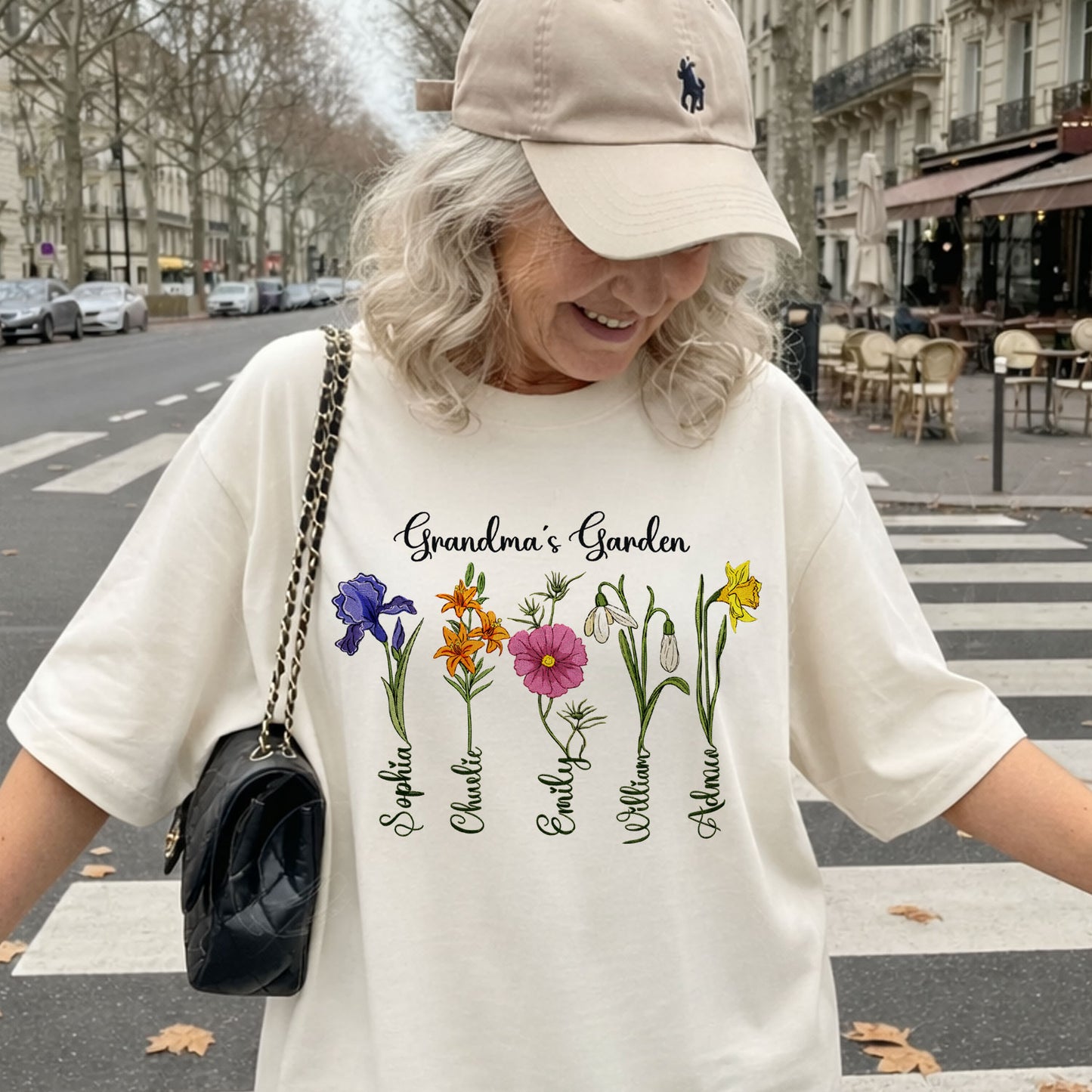 Embroidered Flowers Crewneck Sweatshirt - Floral embroidered hoodie, gifts for mom and grandma.