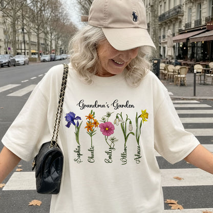 Embroidered Flowers Crewneck Sweatshirt - Floral embroidered hoodie, gifts for mom and grandma.