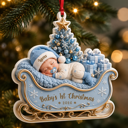 New Parents - Precious Little Bundle Of Joy 250 Years Of Freedom  - Real 3D Relief Ornament