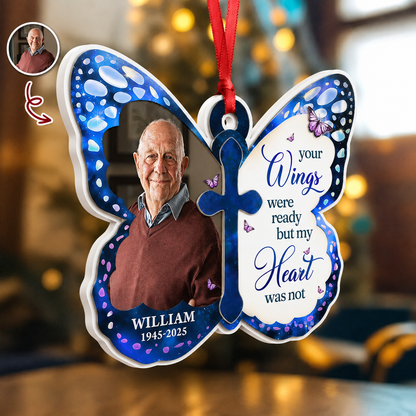 Forever Loved Never Forgotten Memorial Sympathy Gifts For Loss Of Mom, Dad - Real 3D Relief Ornament 2