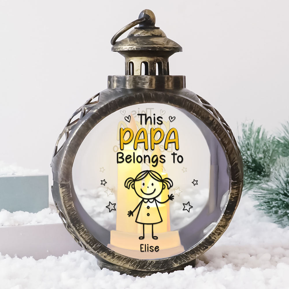 Family Personalized Candlelight Lantern Ornament, a custom Christmas gift for family members.
