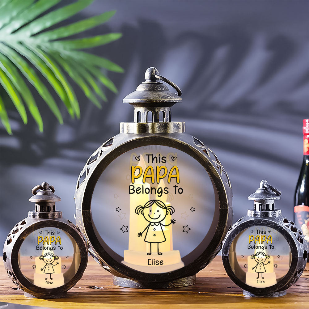 Family Personalized Candlelight Lantern Ornament, a custom Christmas gift for family members.