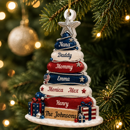 A Cozy Christmas United States Of America - Real 3D Relief Ornament