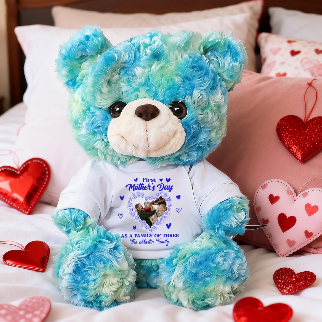 Personalized "First Mother's Day Together" teddy bear plush gift.