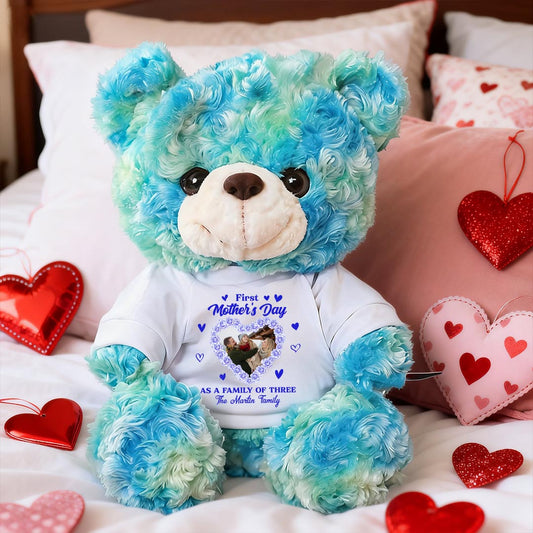 Personalized "First Mother's Day Together" teddy bear plush gift.