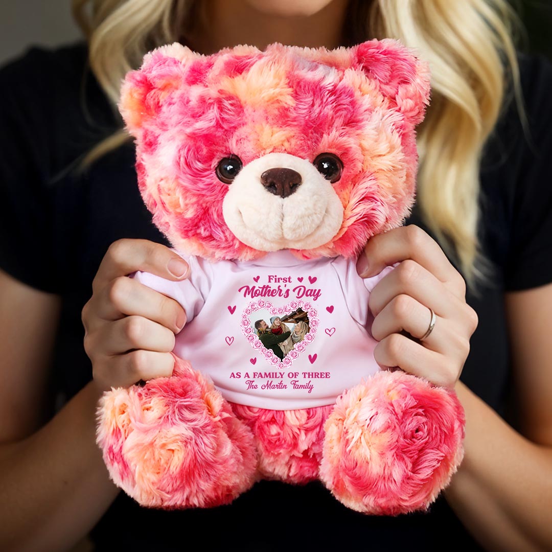 Personalized "First Mother's Day Together" teddy bear plush gift.