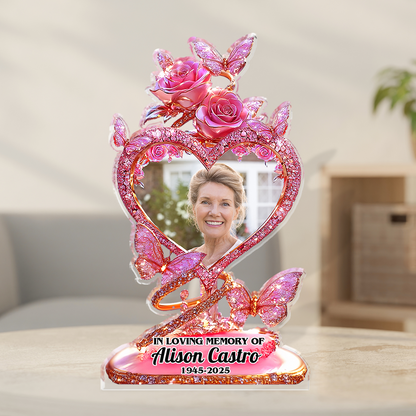 Flower Photo Custom Figure Personalized Acrylic Block Plaque