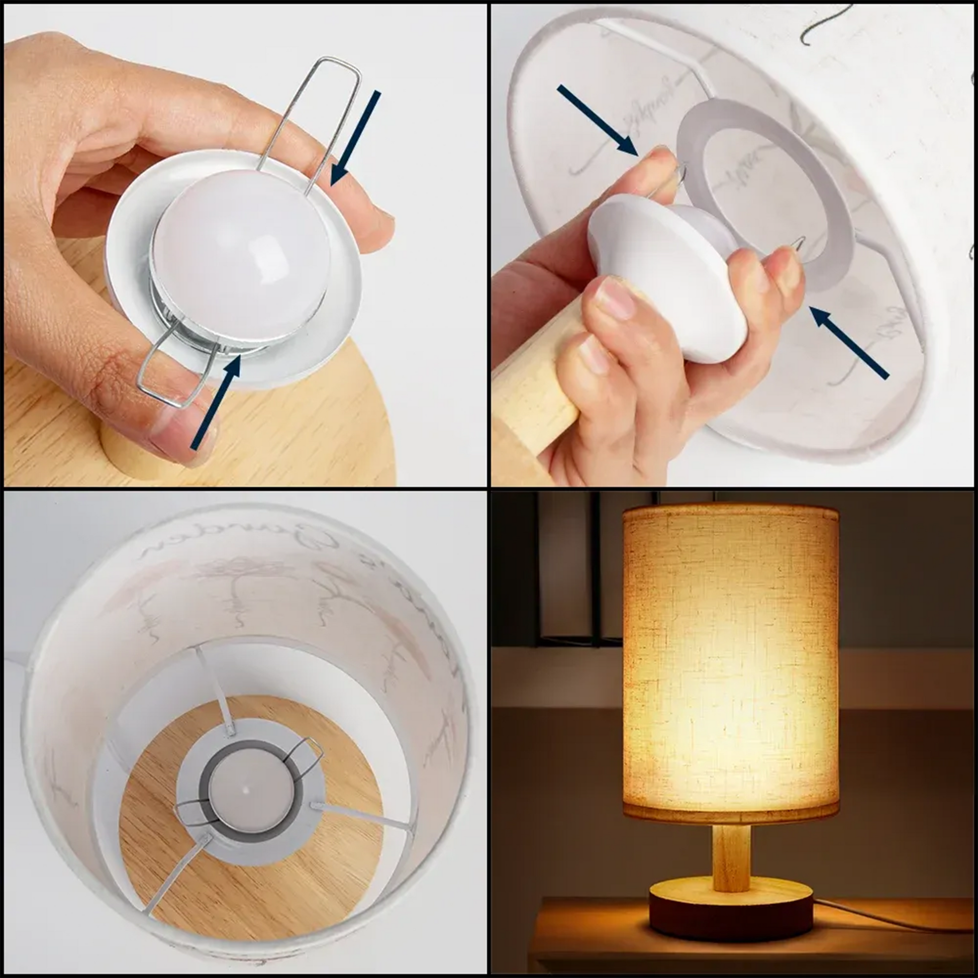 Forever Loved Personalized Fabric Lamp with custom photos and a warm, comforting glow.