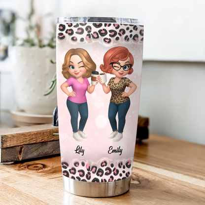From Mom to Badass Daughter personalized tumbler with custom name.