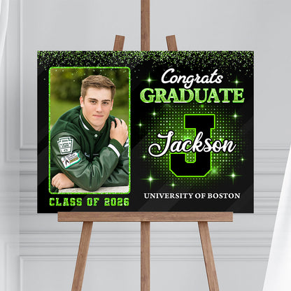 Graduate 2026 Lawn Sign, Graduation Gift - Personalized Graduation Yarn Sign With Stake
