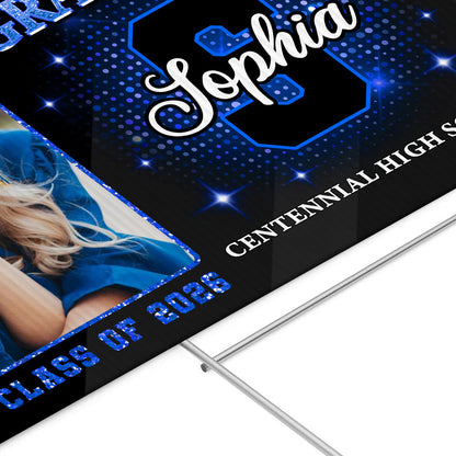 Graduate 2026 Lawn Sign, Graduation Gift - Personalized Graduation Yarn Sign With Stake