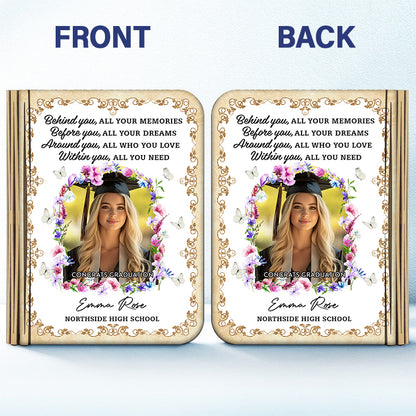 Graduation Class Of 2026 Flowers - Personalized Book Lamp - Book Lovers