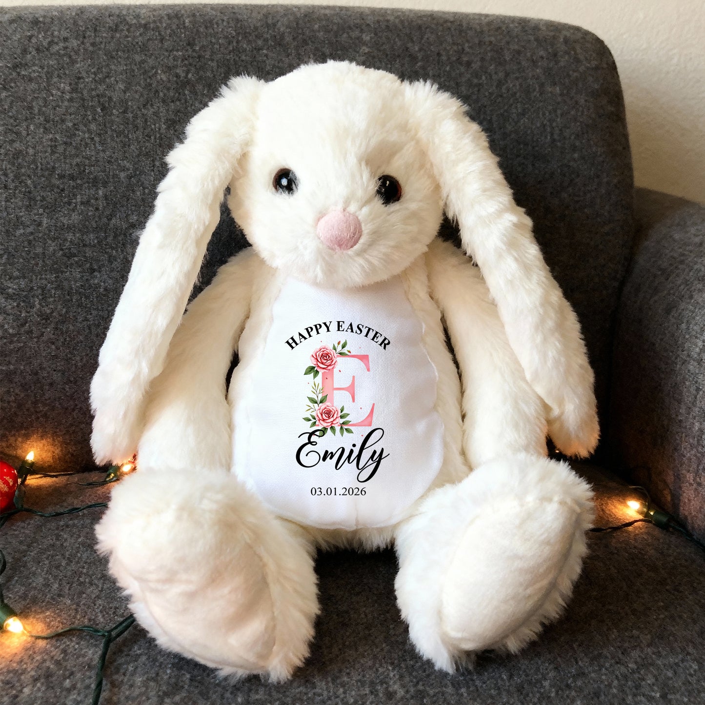 Happy Easter Day First Easter - Personalized Custom Bunny Plush