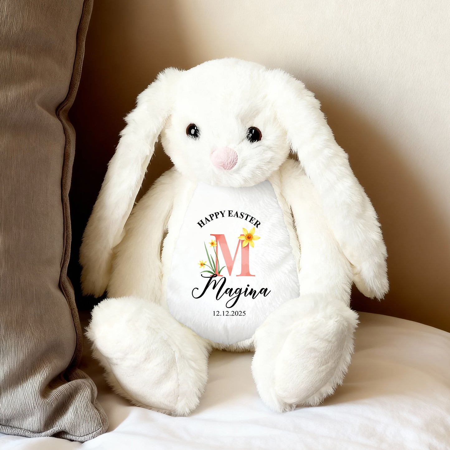 Happy Easter Day First Easter - Personalized Custom Bunny Plush