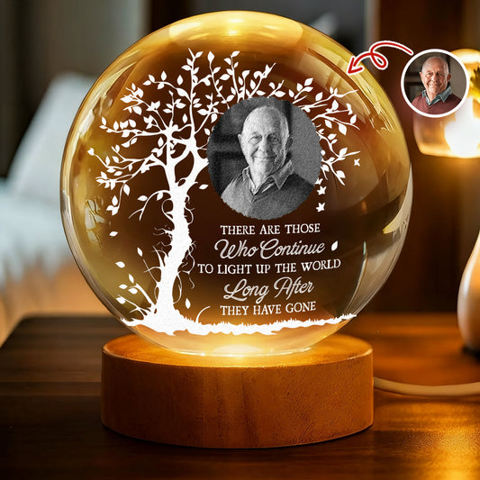 I Am Always With You Memorial Lamp - Personalized Crystal Globe Lamp