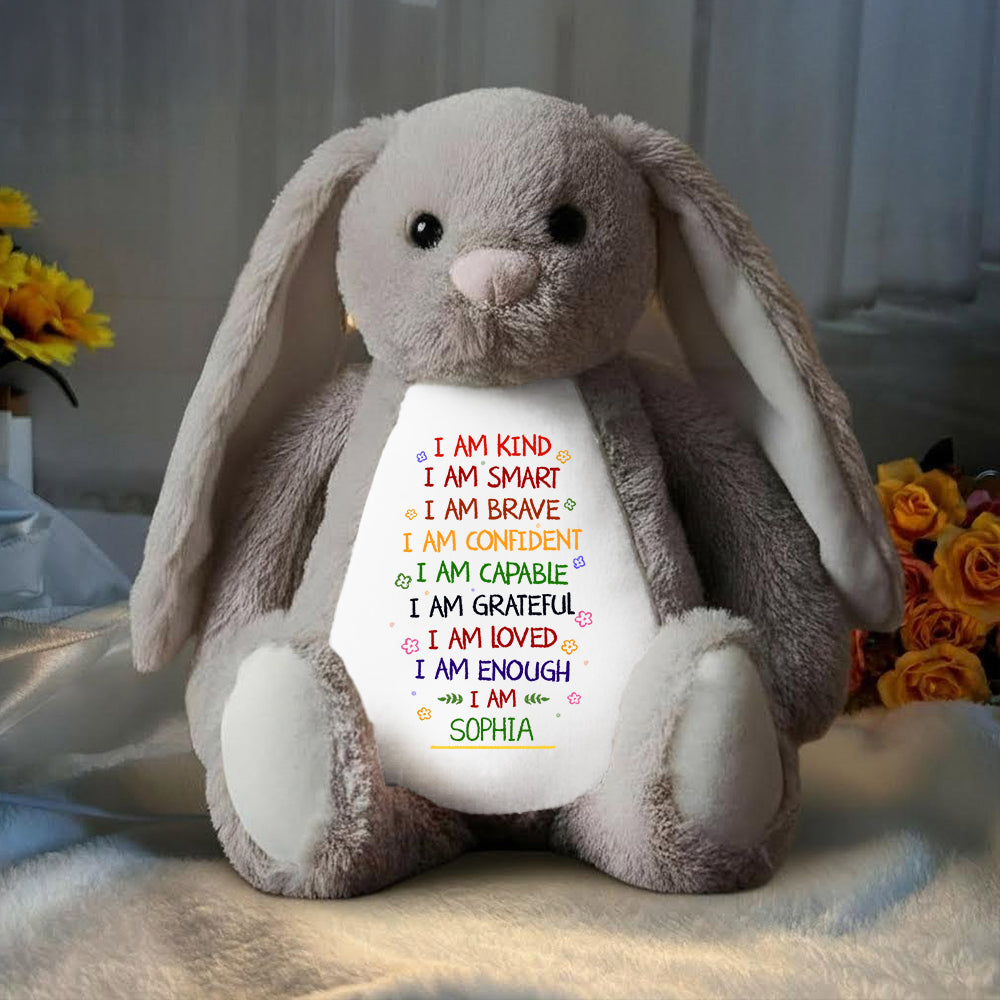 I Am Kind I Am Smart Happy Easter Day - Personalized Custom Bunny Plush