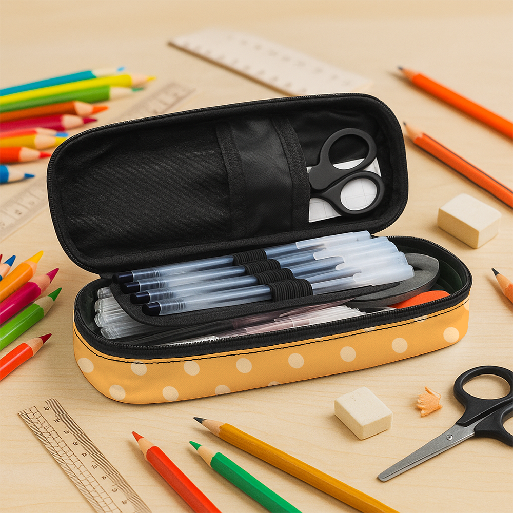 Personalized "I am Ready to Crush" pencil case with pencils and motivational quote.