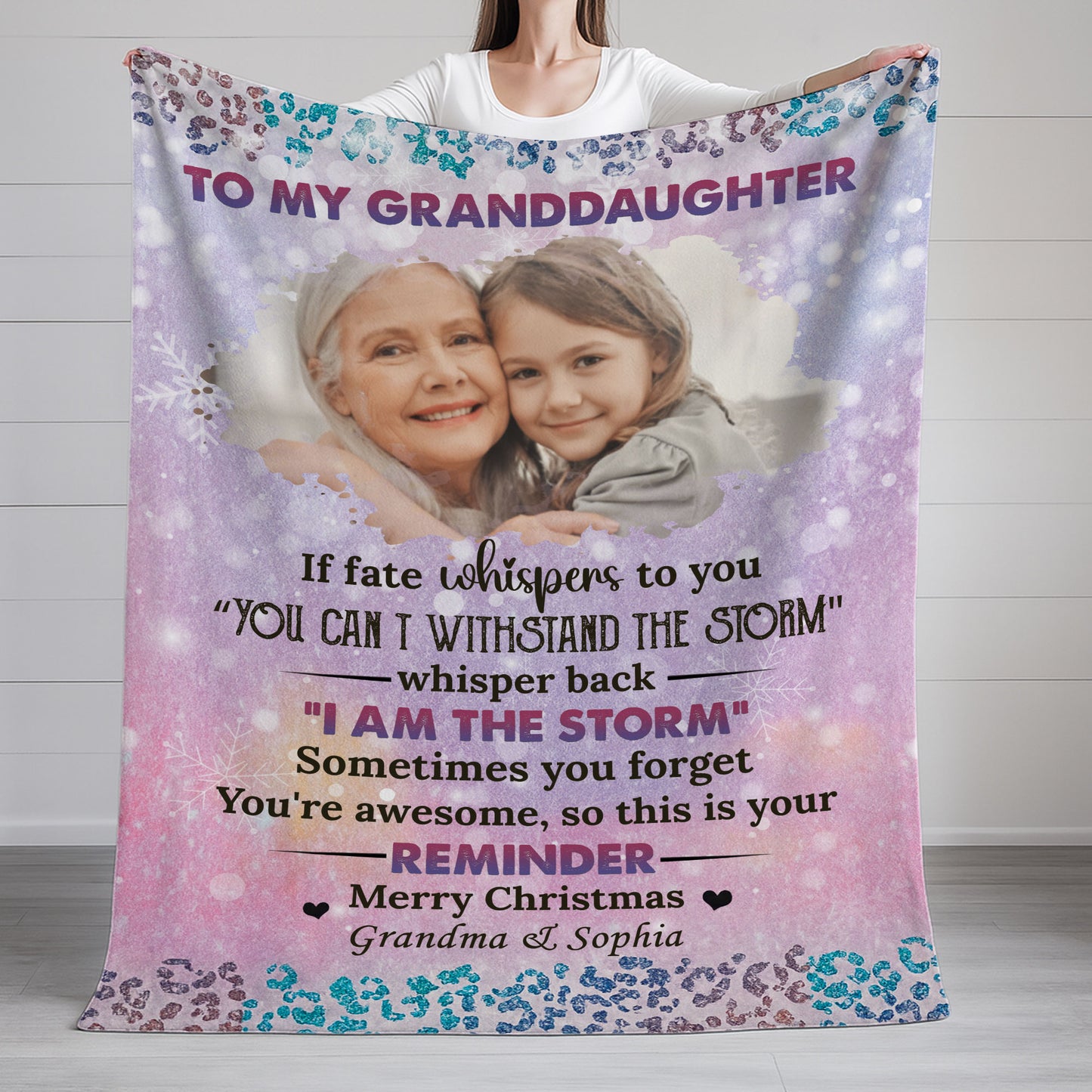 I Am The Storm personalized blanket. Cozy custom blanket with a unique design.