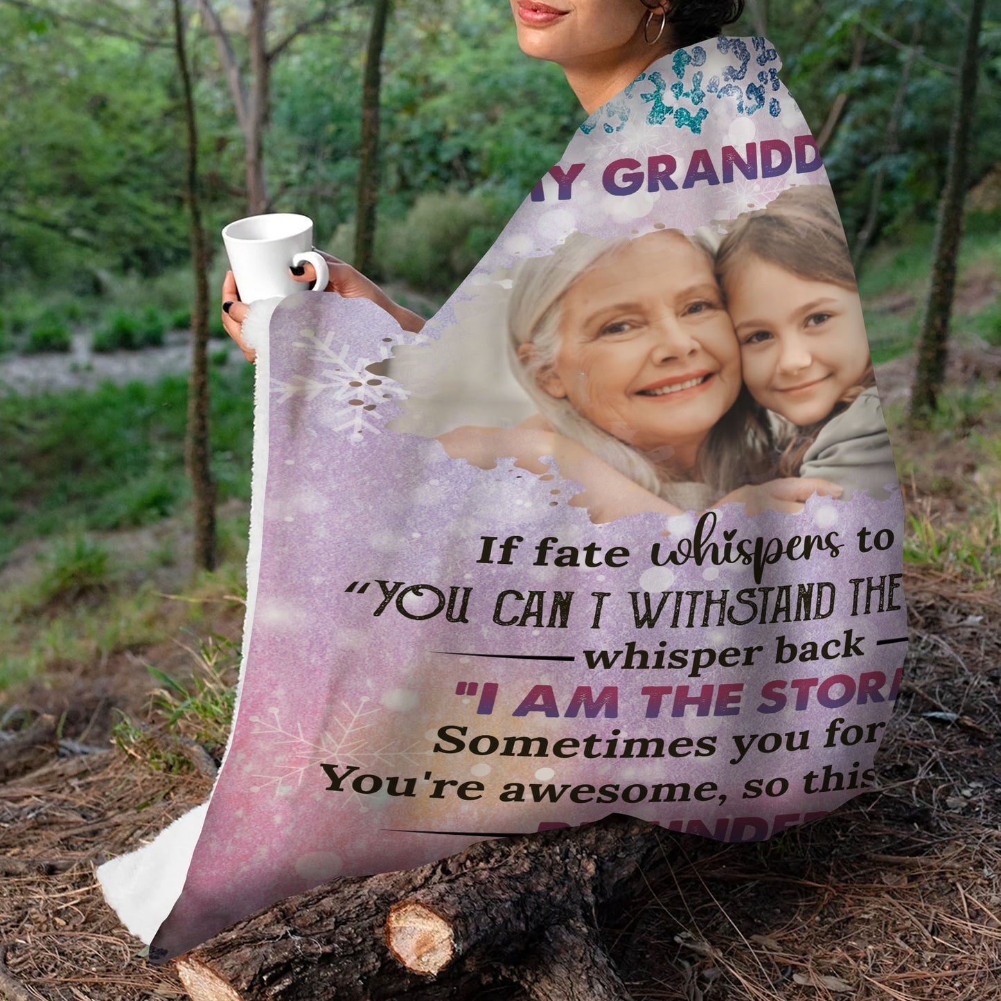 I Am The Storm personalized blanket. Cozy custom blanket with a unique design.