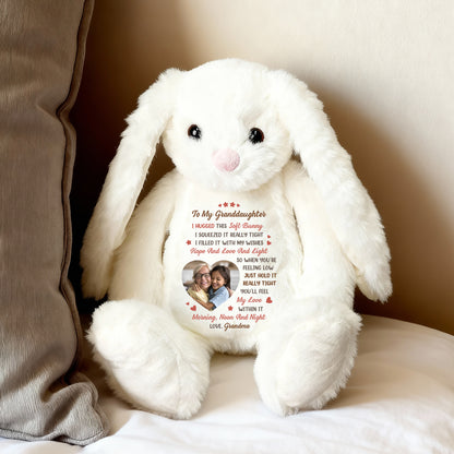 I Filled It With My Wishes Grandmother Granddaughter - Personalized Custom Bunny Plush