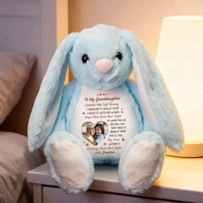 I Filled It With My Wishes Grandmother Granddaughter - Personalized Custom Bunny Plush