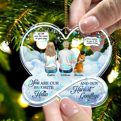 Custom shape hologram ornament with "If Love Could Have Saved You" message, personalized memorial gift.