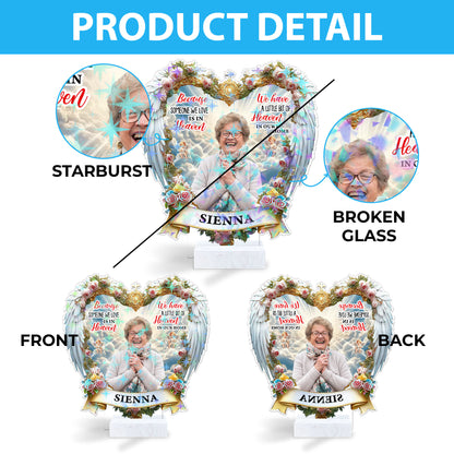 Personalized holographic acrylic photo plaque memorial gift with loving message, "I'm Always With You."