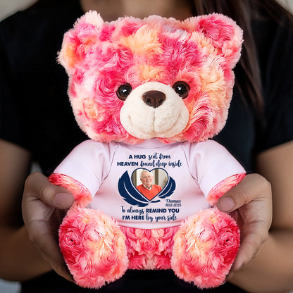 Personalized "I'm Here By Your Side" Memorial Teddy Bear Plush.