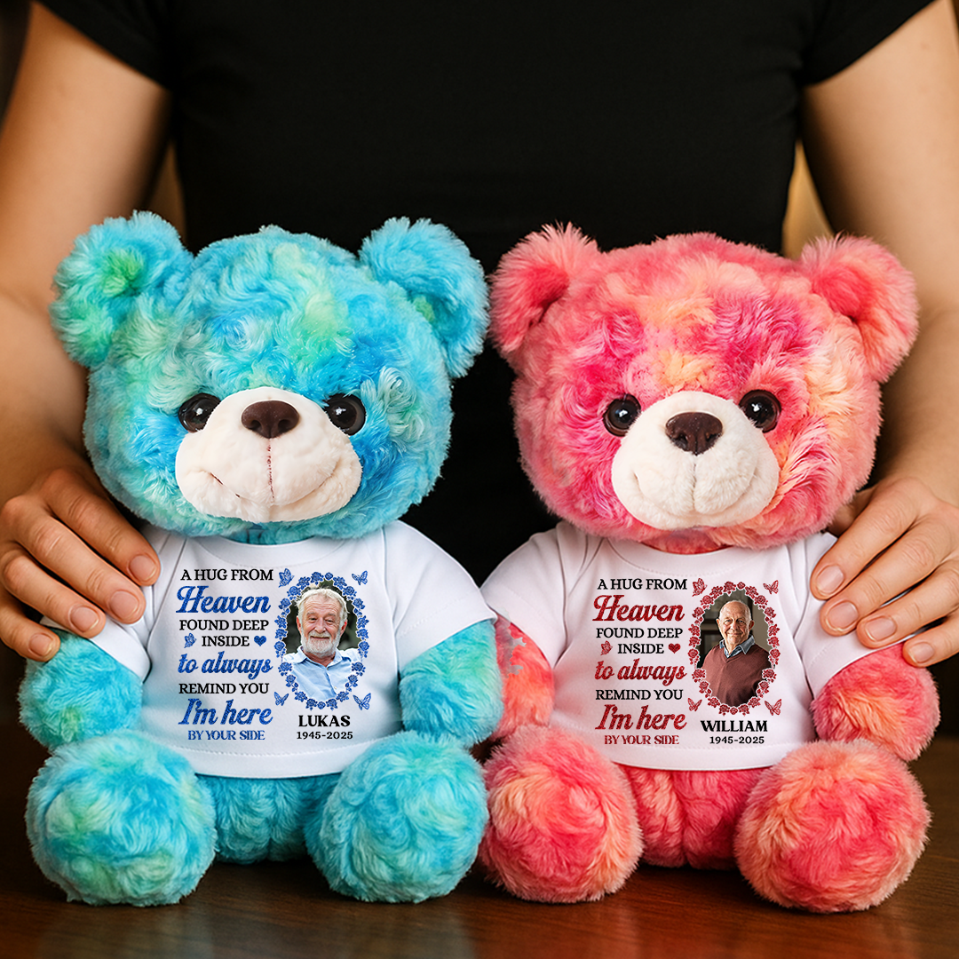 Personalized "I'm Here By Your Side" custom teddy bear plush, a comforting and unique gift.
