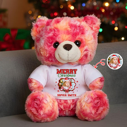 Personalized "I'm Here to Hug You" memorial teddy bear plush, a comforting keepsake.