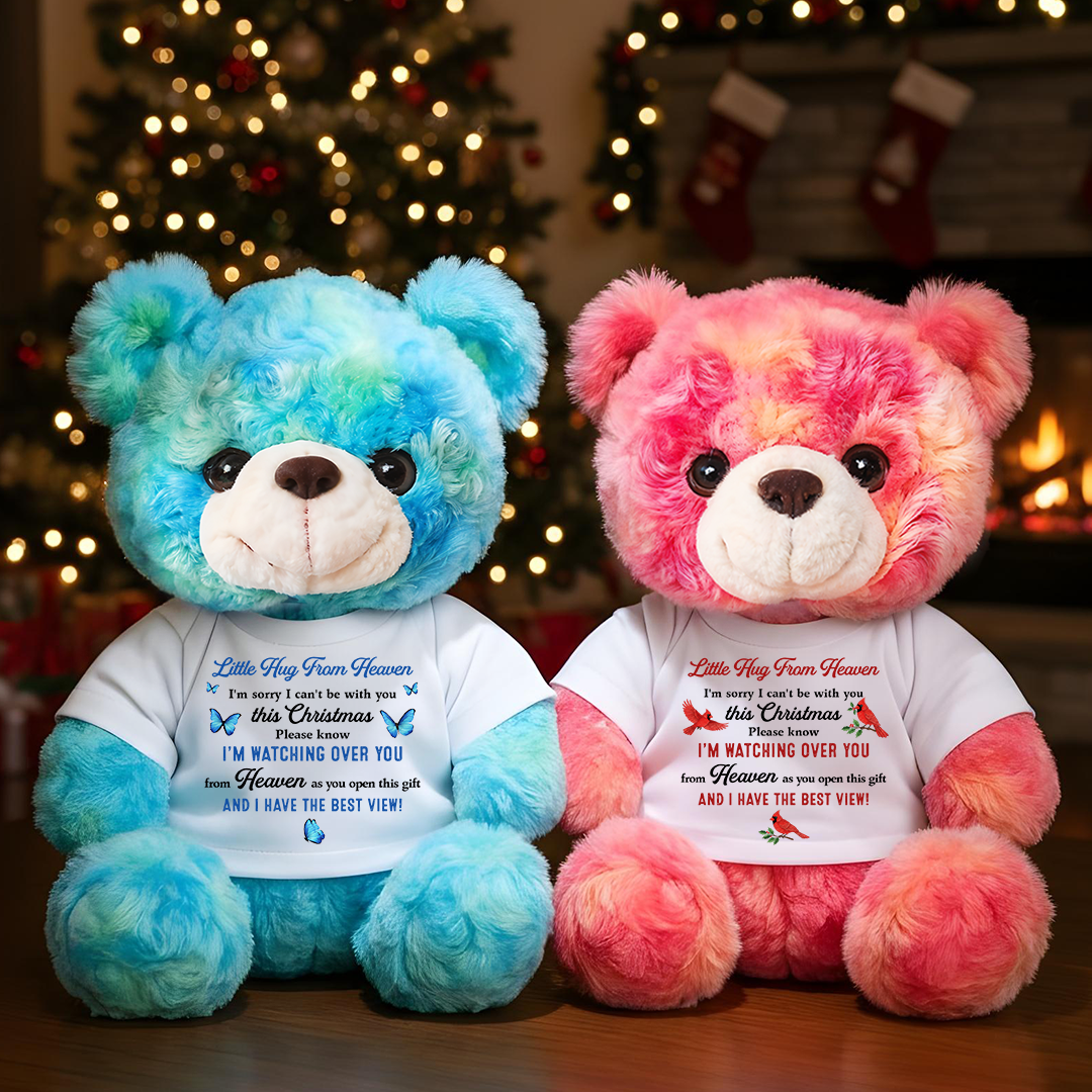 Personalized "Sorry I Can't Be With You This Christmas" Teddy Bear Plush - a custom and heartfelt gift.