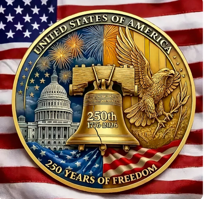 1776-2026 - 250th Anniversary U.S.A. Commemorative Challenge Coin