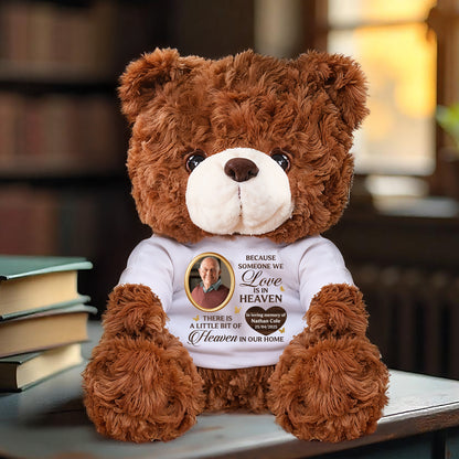 Personalized In Loving Memory Teddy Bear. Custom plush bear gift to remember loved ones.