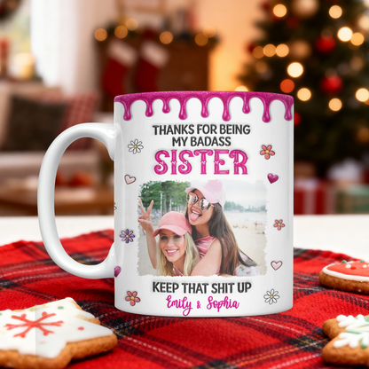 Keep That Sh*t Up Besties Forever personalized custom coffee mug.
