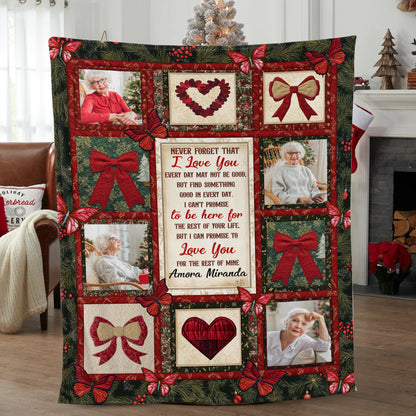 Laugh Love Live memorial blanket, personalized sympathy gift.