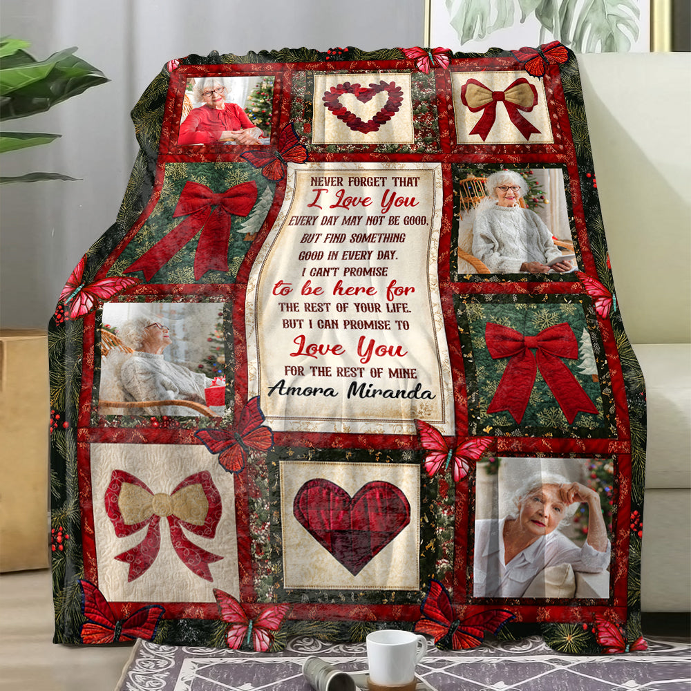 Laugh Love Live memorial blanket, personalized sympathy gift.