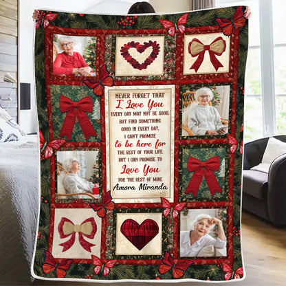 Laugh Love Live memorial blanket, personalized sympathy gift.