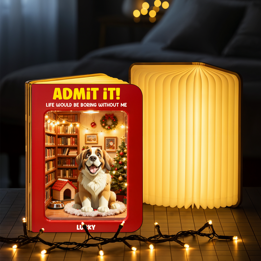 Personalized Book Lamp - "Life Would Be Boring Without Me" - a unique and thoughtful gift.