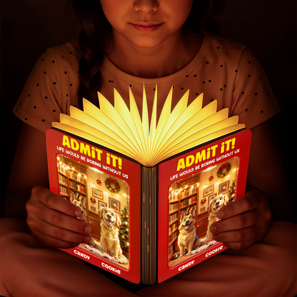 Personalized Book Lamp - "Life Would Be Boring Without Me" - a unique and thoughtful gift.