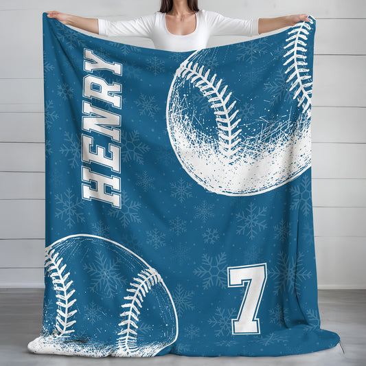 Personalized Love It Sport Blanket: Custom blanket with your name and sport design.