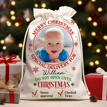 Merry Christmas "Do Not Open" Christmas bag gift sack for family.