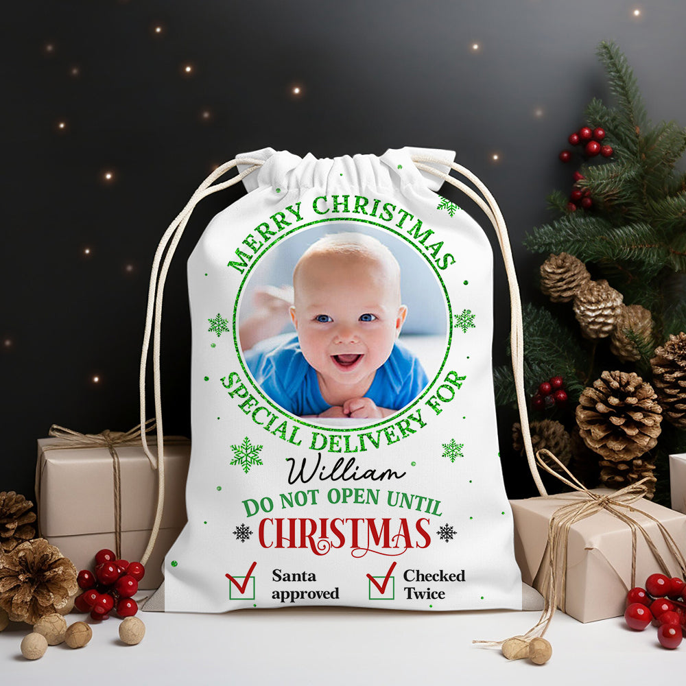 Merry Christmas "Do Not Open" Christmas bag gift sack for family.