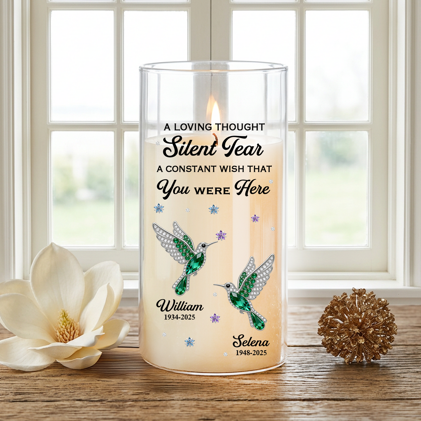 A Loving Thought Silent Tear - Personalized Flameless LED Candle
