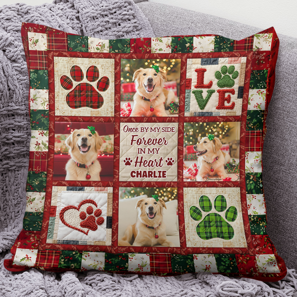 Loving Memorial Pawprints - Personalized Custom Pillow