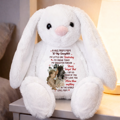 A Hug From Mom Happy Mother's Day - Personalized Custom Bunny Plush